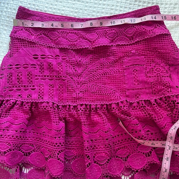 💕Farm Rio Morada Scalloped Mini Skirt NWT Size Medium💕 - Picture 8 of 13